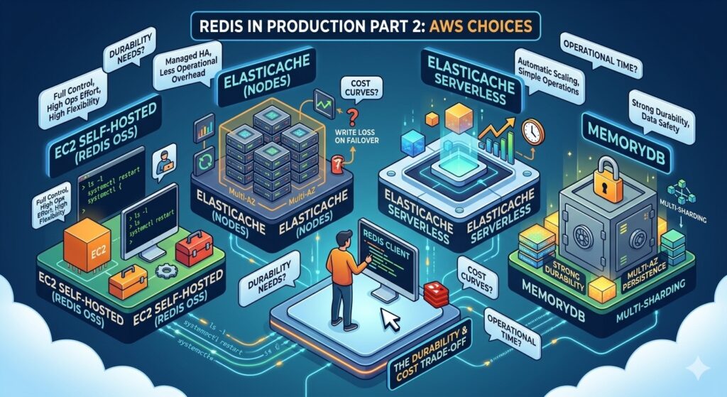 Redis in Production Part 2: ElastiCache, MemoryDB, and the Self-Hosted Question
